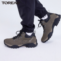 探路者防水户外鞋子男式GORE-TEX全头层牛皮鞋面防滑大底徒步鞋防水登山鞋男春夏季