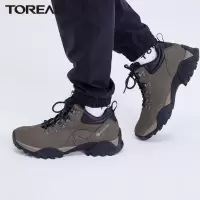 探路者防水户外鞋子男式GORE-TEX全头层牛皮鞋面防滑大底徒步鞋防水登山鞋男春夏季