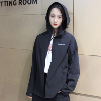 探路者春夏季外套女士轻薄透气防泼水户外越野外套锦纶四面弹力布耐磨徒步外套轻便旅行休闲衣连帽外套