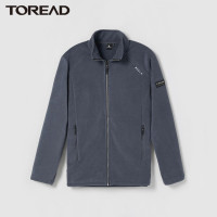 探路者柔软亲肤保暖加厚抓绒衣男士摇粒绒外套秋冬季运动户外男式舒适徒步旅行出游可套穿抓绒服