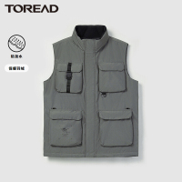 探路者羽绒背心2021秋冬新款户外男式保暖舒适男式防风羽绒马甲
