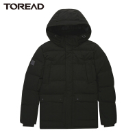 探路者加厚羽绒服男防风户外羽绒服2021秋冬季新款户外保暖舒适男式可脱卸连帽厚款羽绒外套