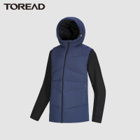 探路者秋冬季羽绒背心内外件二合一防风保暖外套2021新款户外运动男式羽绒马甲二合一跑步训练外套