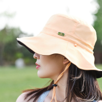 探路者(TOREAD)夏季户外帽子女两面戴面料凉感户外防晒遮脸遮阳大檐帽双面渔夫帽女式太阳帽子