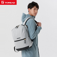 探路者背包男女士双肩背包多口袋旅行包电脑包20升耐磨休闲包户外包徒步包复合面料 TEBI80756 背包 青蓝灰 均码