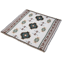 探路者户外露营新款户外方便易收纳毯子野餐垫露营帐篷地垫TEFK80156 蓝色印花 均码