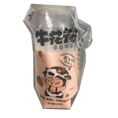 花花牛牛花花草莓牛乳风味牛奶200g