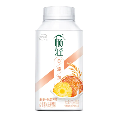 伊利畅轻风味发酵乳燕麦凤梨橙250g