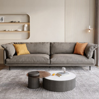 卡帝盟 北欧免洗科技布艺沙发客厅小户型现代简约意式极简三人位乳胶沙发