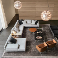 卡帝盟 意式极简布艺别墅沙发大户型客厅北欧简约转角贵妃U型组合网红款