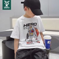 迪斯兔男童动漫短袖t恤2022新款儿童夏季中大童装洋气半袖上衣潮