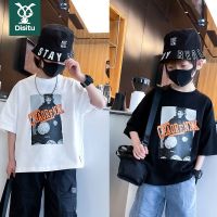 迪斯兔儿童短袖T恤2022夏季新款中大童纯棉半袖男童洋气印花上衣