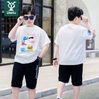 迪斯兔胖童短袖套装男童加肥加大夏装胖孩子童装大童大码运动装潮