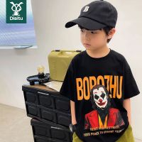 迪斯兔童装男童2022夏装新款薄款潮牌T恤大童休闲宽松运动上衣