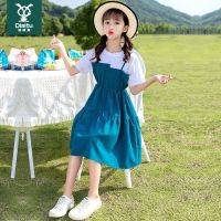 迪斯兔女童洋气时尚连衣裙夏装2022新款中大童儿童装夏季薄款裙子