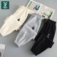 迪斯兔女童中大儿童运动裤春秋薄款休闲裤2022新款洋气男童卫裤潮