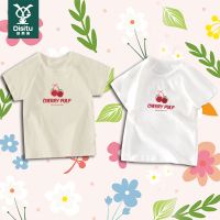迪斯兔t恤夏纯棉打底衫短袖体恤女童上衣薄款半袖2022年新款樱桃