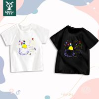 迪斯兔2022夏季新款纯棉女童韩版潮流公主印花短袖T恤百搭上衣
