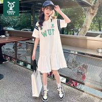迪斯兔女童连衣裙夏季2022新款洋气时髦儿童夏装中大童学院风裙子