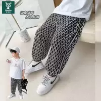 迪斯兔男童裤子夏装2022新款儿童夏季牌九分裤童装休闲薄款防蚊裤