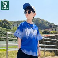 迪斯兔男童短袖t恤夏季2022新款夏装洋气半袖中大儿童装男孩潮牌