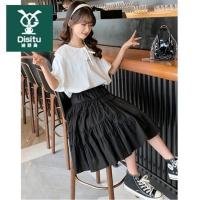 迪斯兔女童套装裙子夏季新款韩版洋气儿童装短袖t恤网红两件套潮