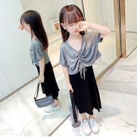 迪斯兔女童吊带裙套装2022夏装新款儿童洋气夏季网红宝宝连衣裙两件套潮