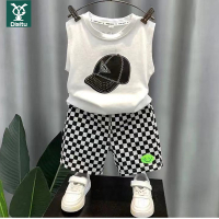 迪斯兔男童夏季背心套装新款洋气男宝无袖运动潮流男孩子两件套潮