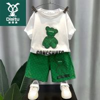 迪斯兔童装男童夏季套装2022小儿童短袖洋气时髦宝宝帅气炸街衣服