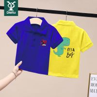 迪斯兔男童短袖polo衫新款中大童学生t恤男孩童夏季帅气翻领上衣