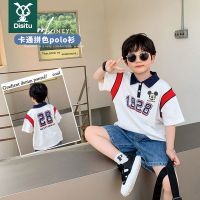 迪斯兔男童帅气polo衫百搭上衣2022夏季新款童装中小童短袖t恤衫