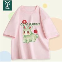 迪斯兔超萌可爱男女童夏装短袖小兔子t恤纯棉半袖女孩薄款打底衫