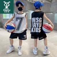 迪斯兔男童背心套装夏季薄款无袖儿童速干运动男孩夏装大童篮球服