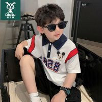 迪斯兔男童短袖T恤2022夏季新款薄款帅气polo衫中小童百搭上衣潮