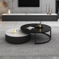 抖鹰 岩板电视柜茶几组合现代简约客厅家用轻奢小户型意式极简电视机柜