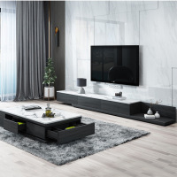 抖鹰 北欧电视柜茶几组合 客厅小户型 简易大理石电视柜意式简约电视柜