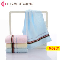 洁丽雅素色缎档毛巾6638