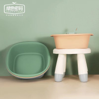 38cm绿色密码塑料盆 [卷边磨砂]354