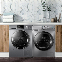 小天鹅(Little Swan)滚筒洗衣机 水魔方冷水洗+烘干机家用干衣机 TG100Q61Y+TH100-H32Y