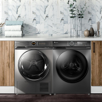 小天鹅(Little Swan)滚筒洗衣机 纳米银离子除菌+热泵烘干机套装TG100Q56T+TH100-H36WT