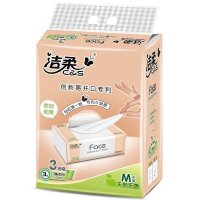 洁柔(C&S)抽纸 Face系列 三层120抽*3包(M号)抽取式纸巾 面纸餐巾纸