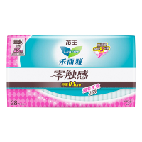 乐而雅零触感特薄特长日用卫生巾25cm*28片