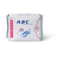 ABC夜用纤薄棉柔表层卫生巾夜用280m8片K12