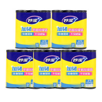 妙洁加韧平底垃圾袋大号3卷装黑色*5套