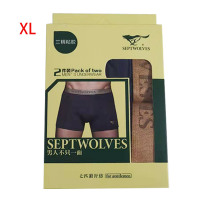 七匹狼粘胶明筋平角裤两件装XL码04069