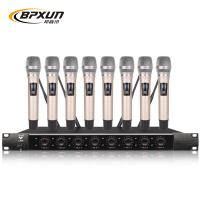 邦普讯BPXUN一拖八无线会议麦克风手持话筒腰包麦会议麦克风音响系统 X-8600