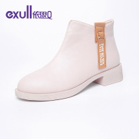 Exull/依思Q切尔西靴女冬季新款百搭秋冬季加绒靴子19183039