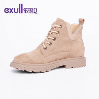 马丁靴女英伦风短靴厚底百搭舒适绒面靴子潮秋冬季加绒