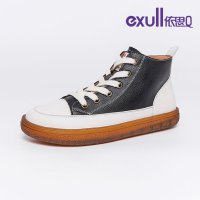 依思Q女鞋休闲舒适高帮加绒保暖秋冬新品