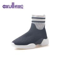 依思Q弹力高帮袜子鞋女春秋韩版网红休闲运动鞋舒适保暖袜靴
